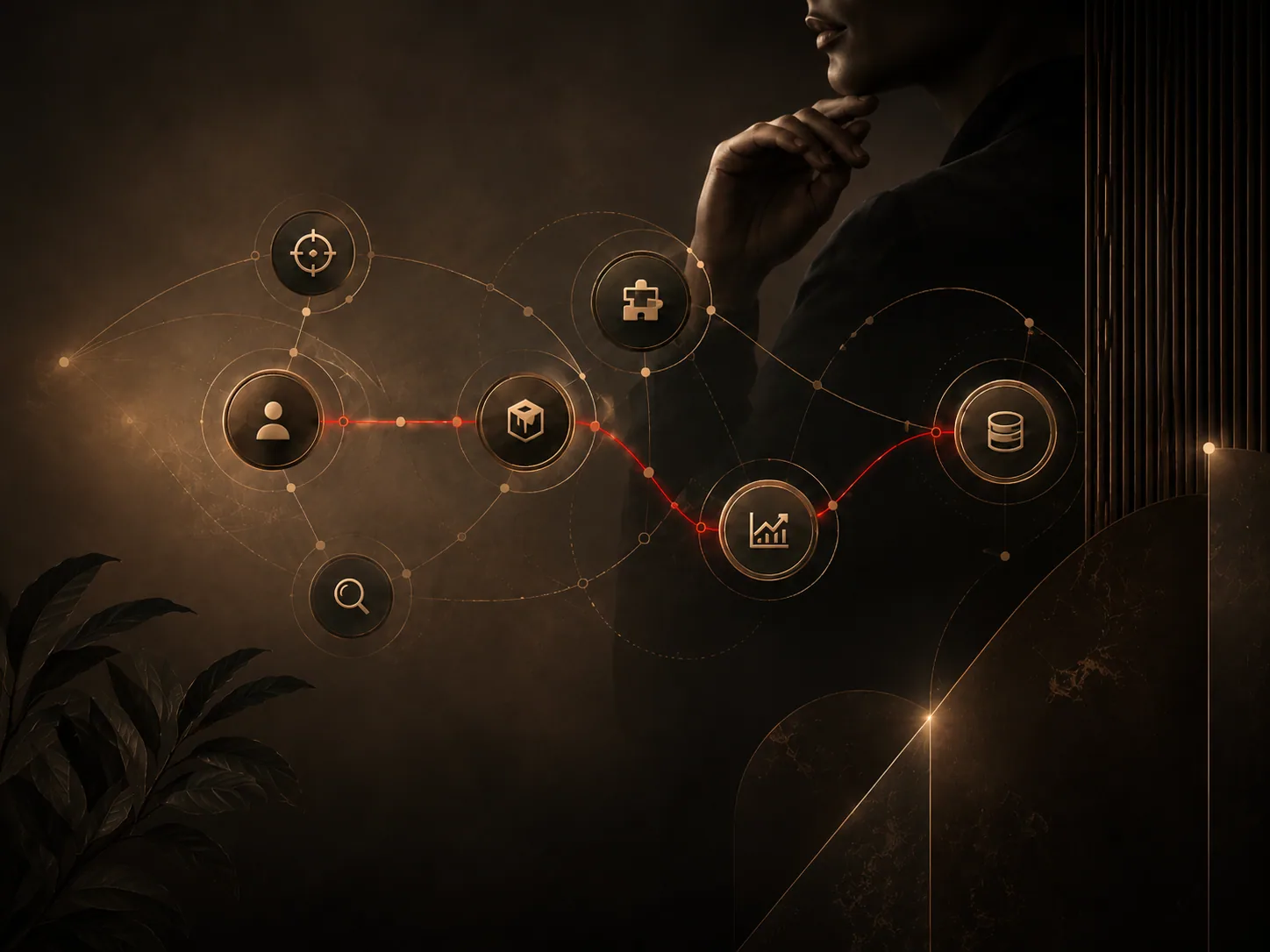 AI Sales Consultant: a strategist’s network of connected insight nodes
